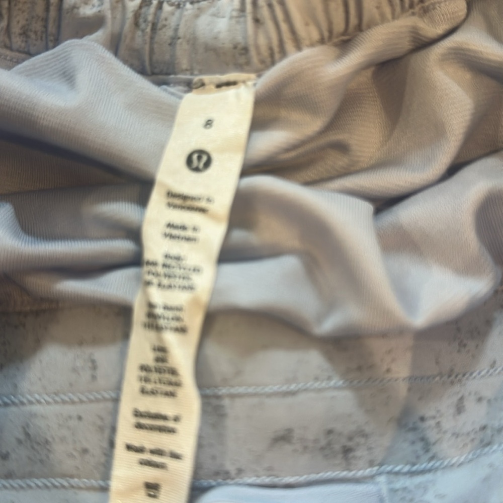 LULULEMON athletica Light blue and gray patterned Athletic Shorts - Picture 3 of 7